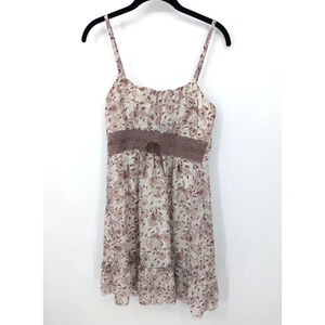 Y2K Dress Womens Small Mauve Pink Babydoll‎ Paisley Bow 90s Coquette Maurices